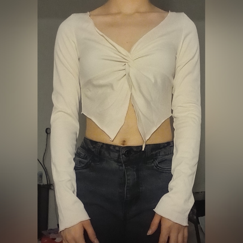 Beige crop top